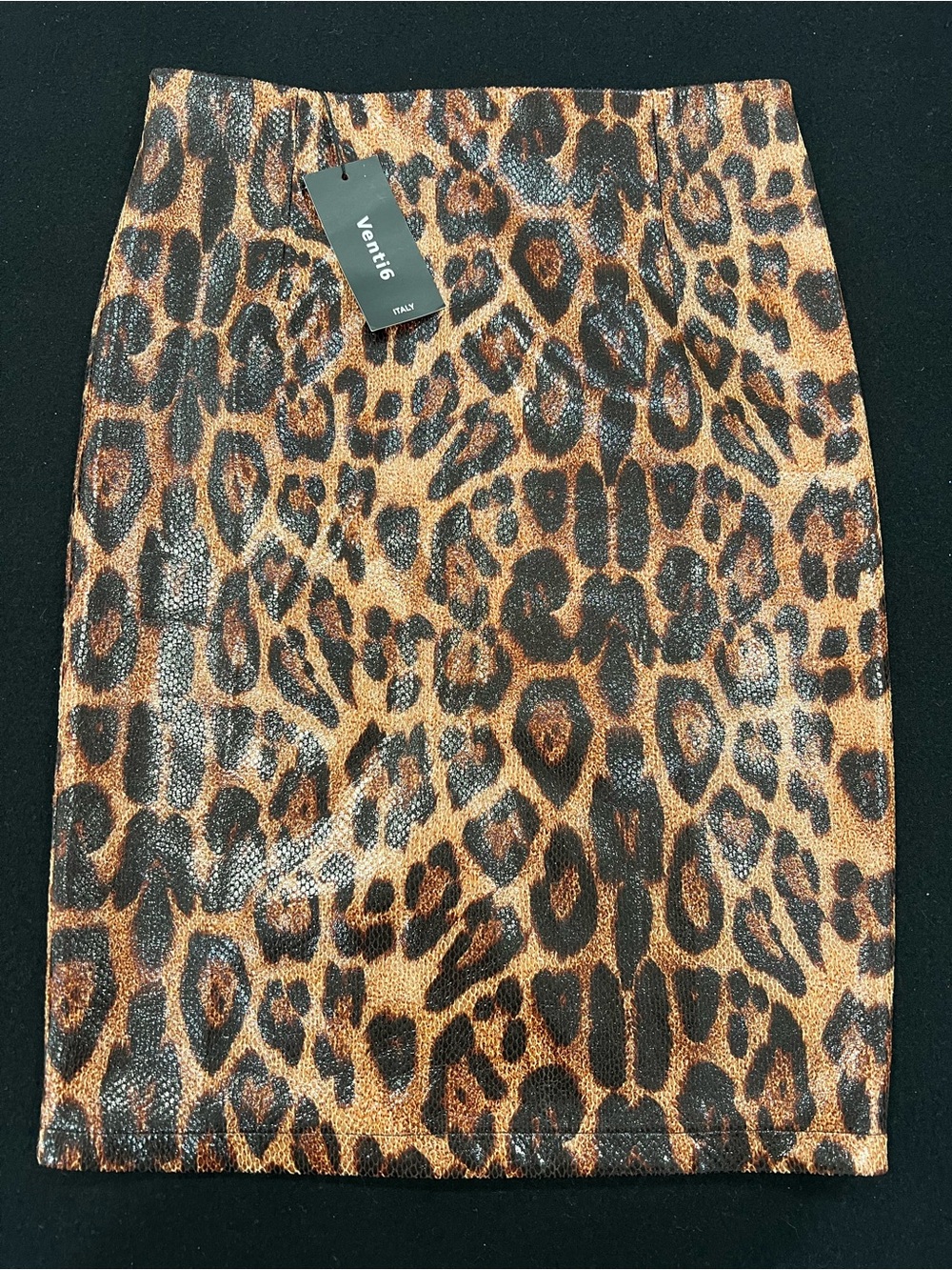 Venti6 Leopard Print Pencil Skirt - Brown/Black
